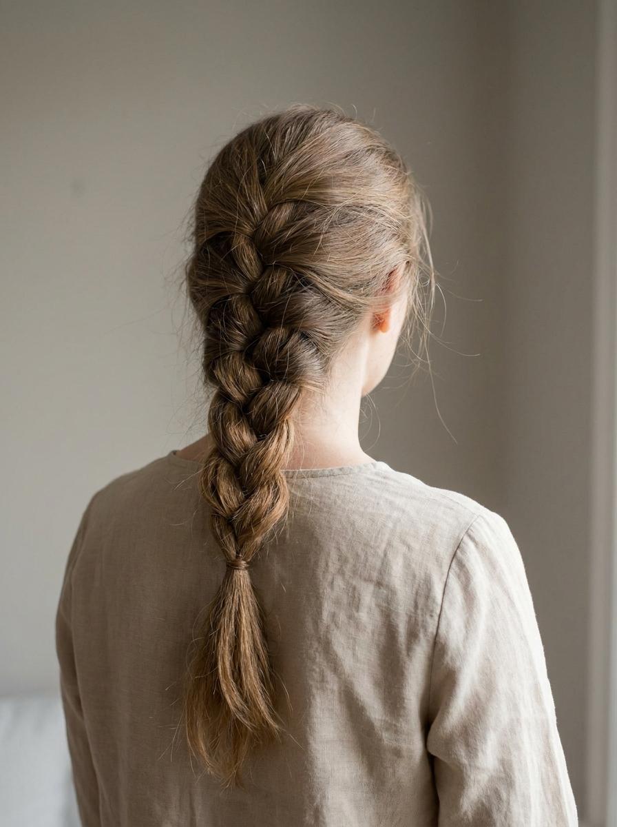 Klassischer französischer Zopf - schöne Frisur für lange Haare